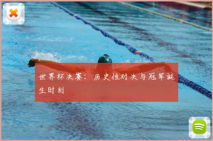 世界杯决赛：历史性对决与冠军诞生时刻